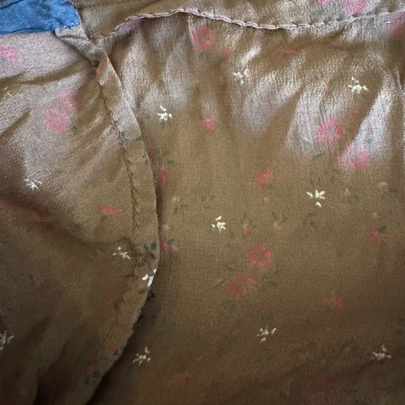 Antique Floral Silk Blouse Edwardian Lace S Delicate As Is - Picture 11 of 11